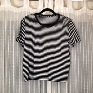 Everlane — Navy Striped Box Tee